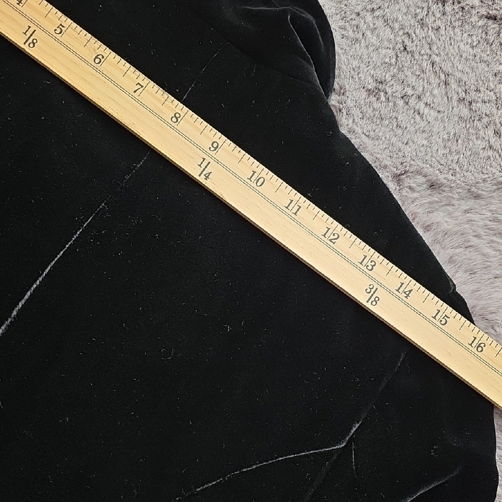 Vintage Ralph Lauren Purple Black Velvet Double Breasted Fitted Blazer Small 10 - Picture 15 of 15